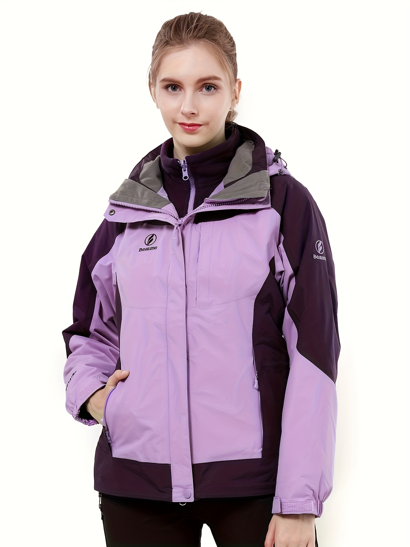 Wantdo Chaqueta de esquí impermeable con capucha para mujer, abrigo de  nieve para montaña, parka de invierno, Nieve