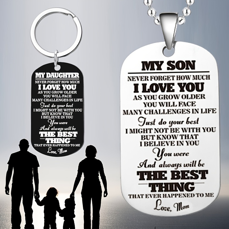 To My Son From Dad Military Dog Tag Chain Never Forget How Much I Love You  