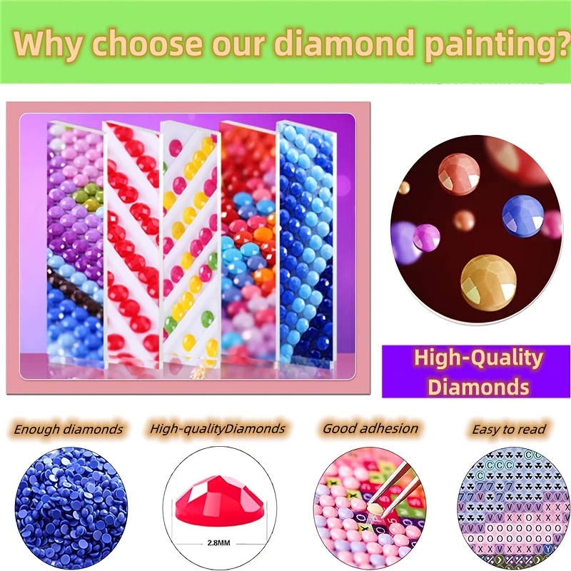 Mini 5d Diamond Painting With Easel, Diy Crafts Set For Kids Gem Painting  Kit, Whale Diamond Painting Kits For Kids And Beginners Home Decoration -  Temu