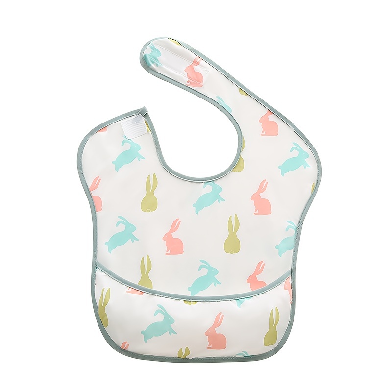 Bavoir imperméable pour bébé avec poche pour attrape-débris, confortable et  doux, bouton pression réglable, bavoir pour bébé et tout-petit 