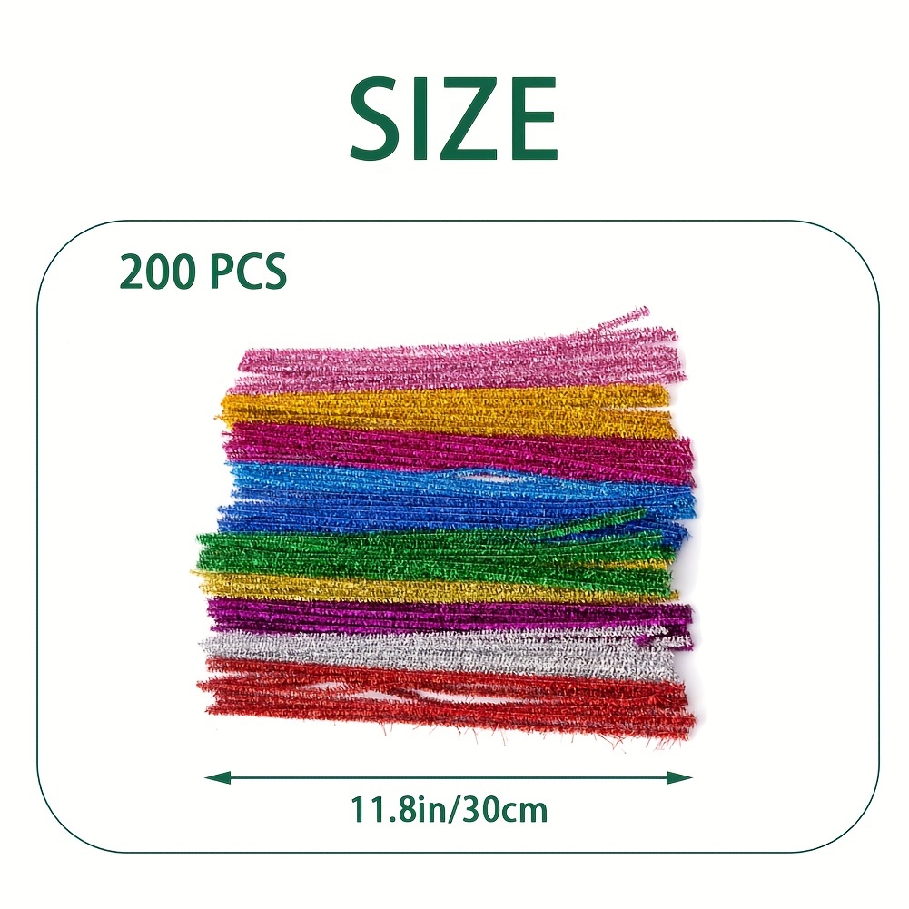 300pcs Pipe Cleaners, Christmas Craft Pipe Cleaners, Pipe Cleaners Chenille  Stems, Pipe Cleaners Bulk, Art Pipe Cleaners For Creative Christmas Decora
