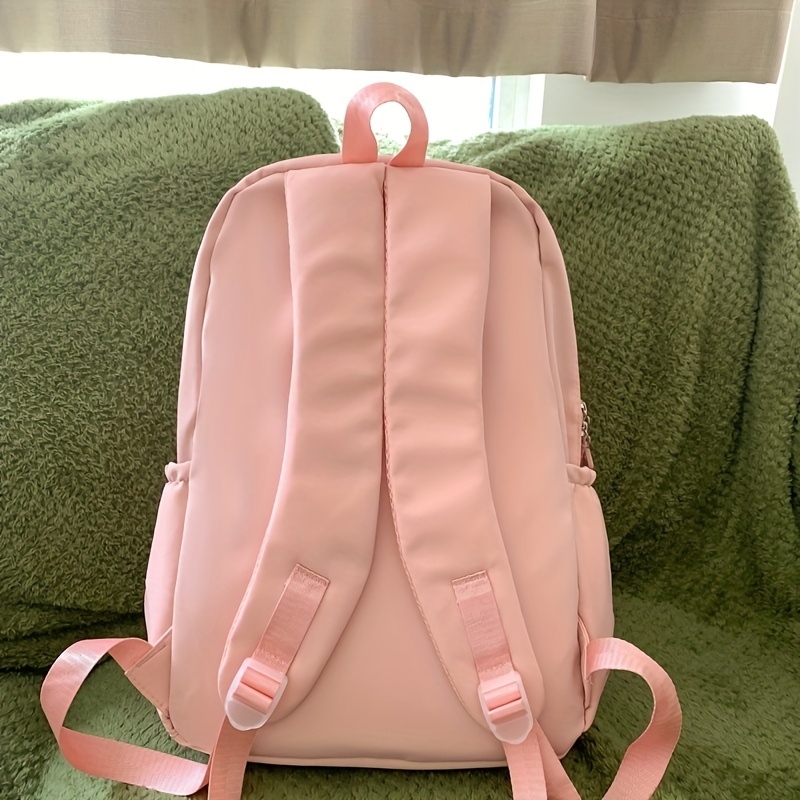 Girls Pink Checkered Backpack