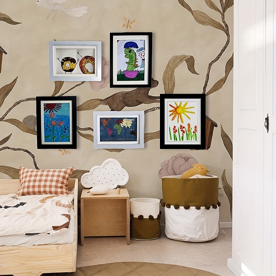 Kids Art Frame Front Opening Changeable Storage Frames A4 Hang