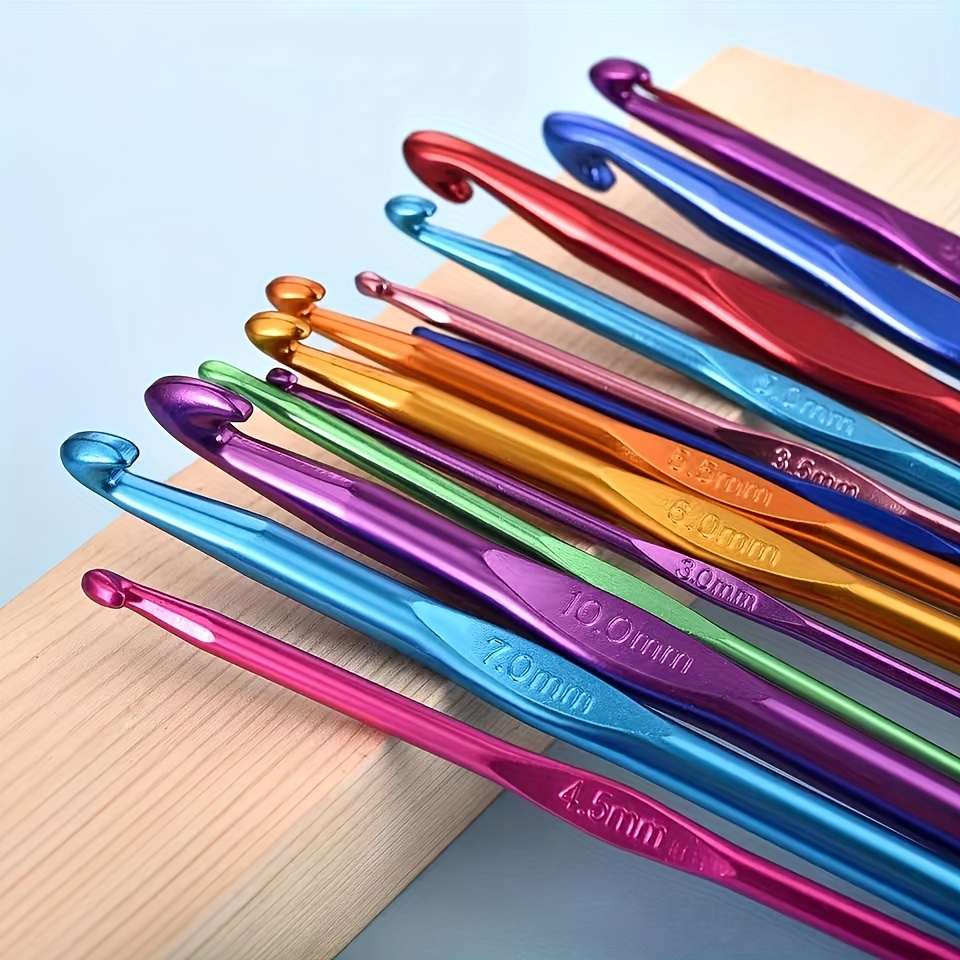 Colored Aluminum Oxide Single End Crochet Diy Knitting Tools - Temu