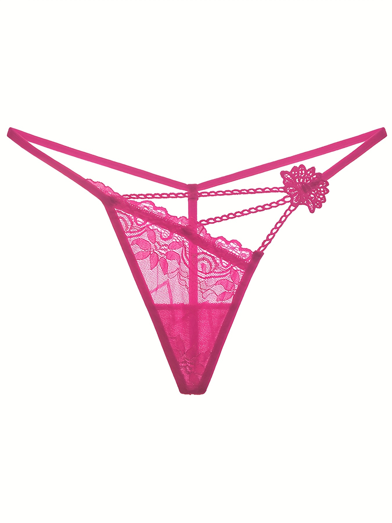 Lace Embroidery Thongs Hollow Mesh Sheer Panties Women's - Temu