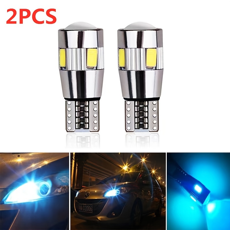 5pcs Car 5w5 Led Bulb T10 W5w Led Signal Light Canbus 12v 6000k Auto  Claerance Wedge Side Reverse Lamps 5630 6smd No Error-White: Buy Online at  Best Price in UAE 