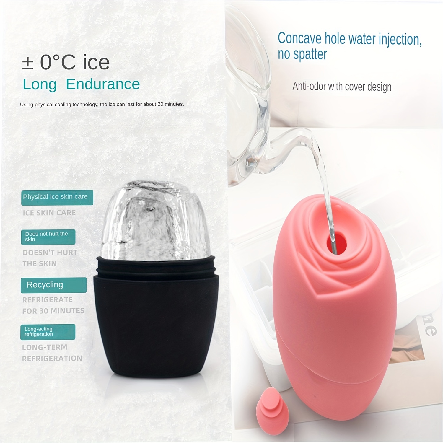 Skin Care Ice Lifting Contouring Tool Silicone Ice Cube Trays Ice Globe Ice  Balls Facial Ice Trays Reusable Face Massager Roller - Temu
