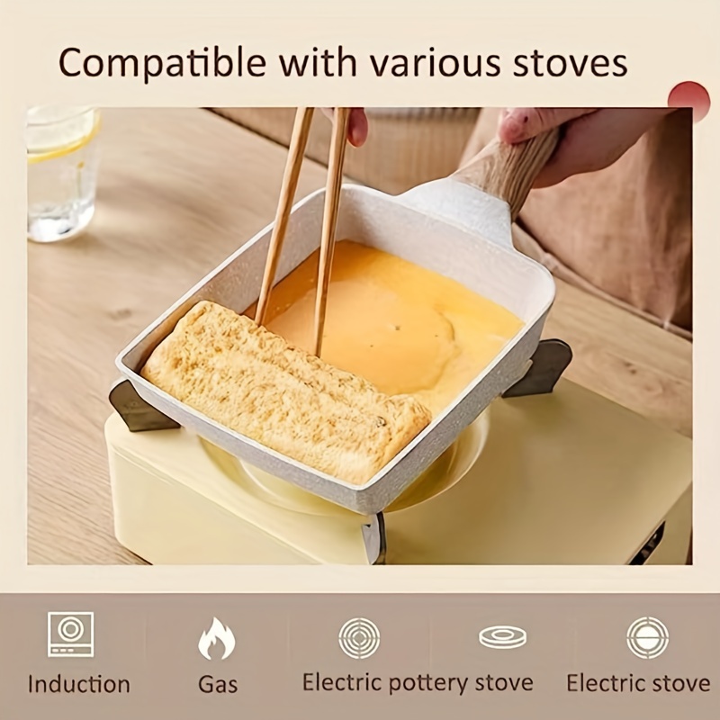 Non-Stick Wave Bottom Tamagoyaki Omelette Saucepan Egg Roll Pancake Frying  Pan Cooking Pots Kitchenware Kitchen Cookware Tools