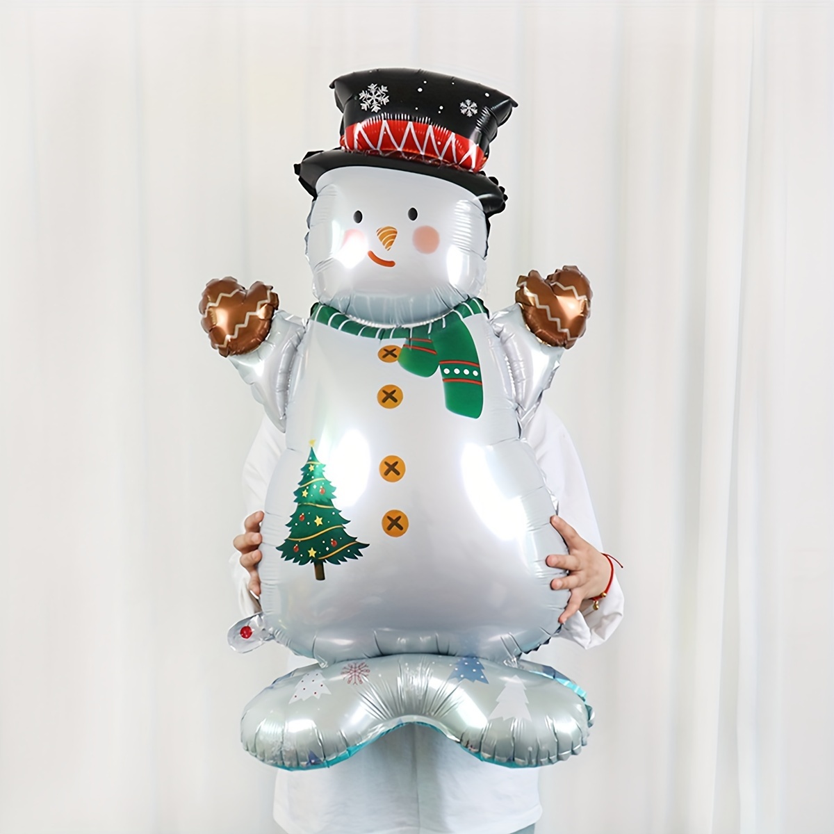 Inflatable Standing Christmas Aluminum Foil Balloon Snowman - Temu