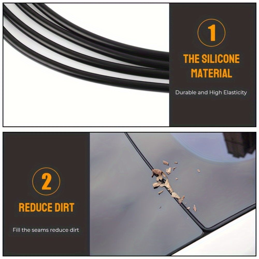 Windshield Roof Wind Guard Noise Lowering Reduction Seal Kit Fit