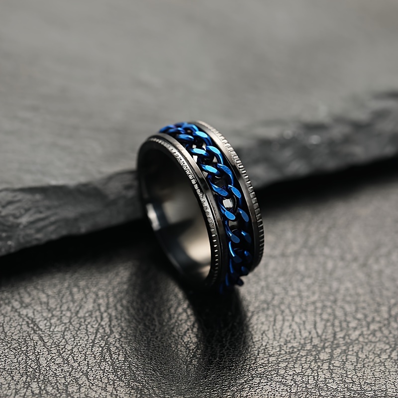 Bague Tournante Bleue acier inoxydable