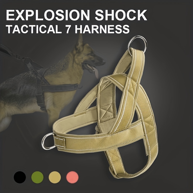 OneTigris No Pull Tactical Dog Harness for Medium Large Dog, Mesh