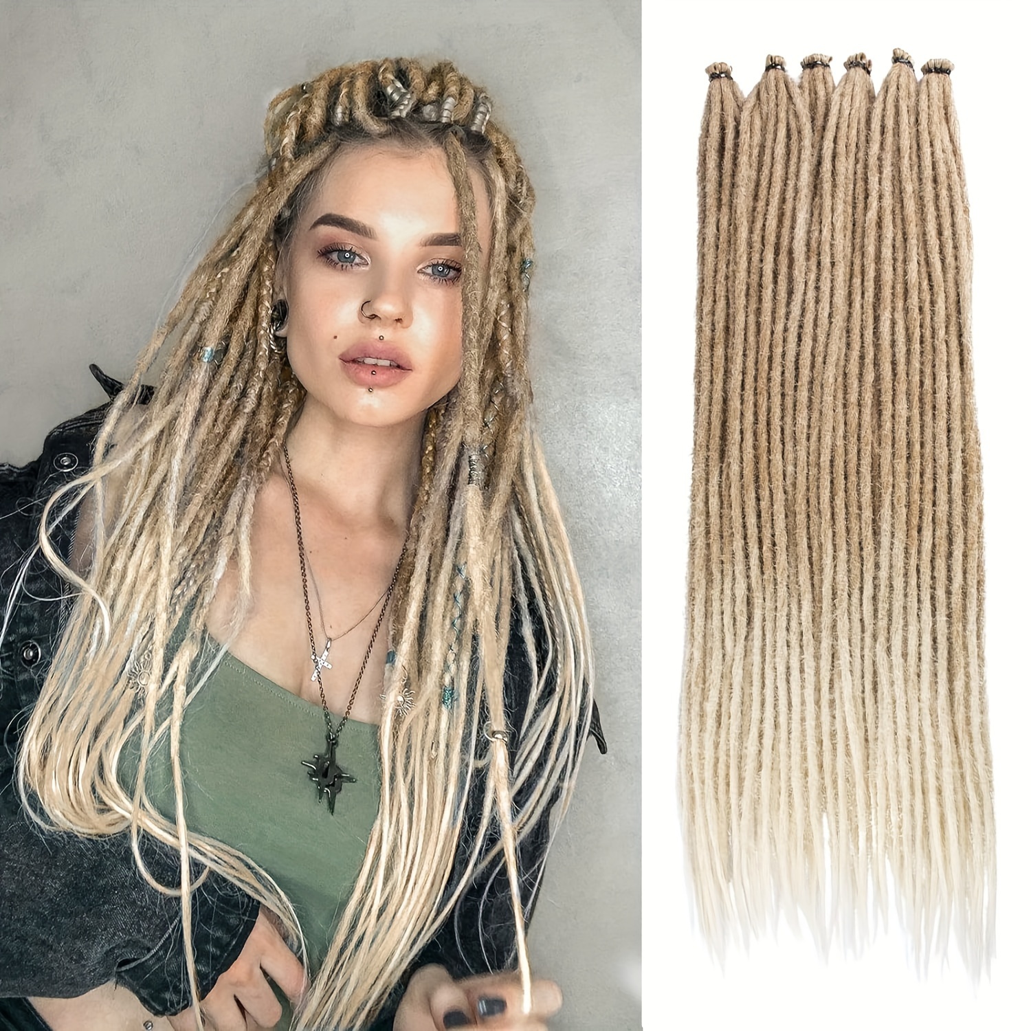 Dreadlock For Men Thick Soft Dreadlocks Hair Extension 100% Handmade Dread  Locks