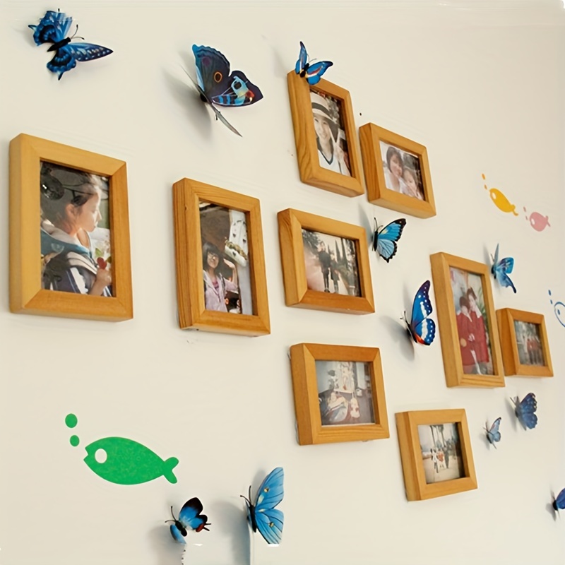 Adhesivo decorativo para pared con mariposas, 12 piezas de arte 3D