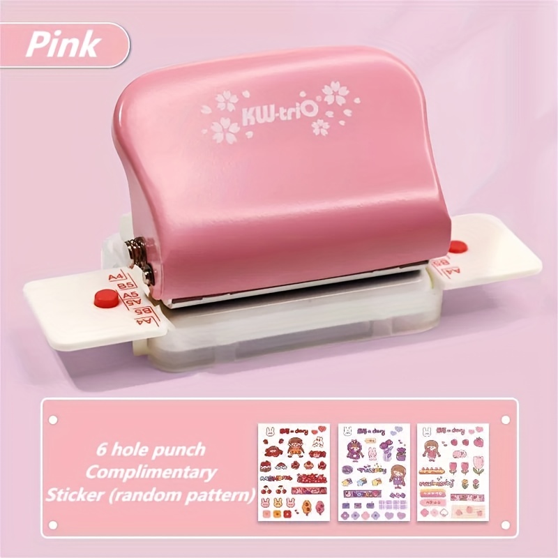 Cute 3/6/10-Hole Paper Punch DIY Portable Handheld Hole Punch