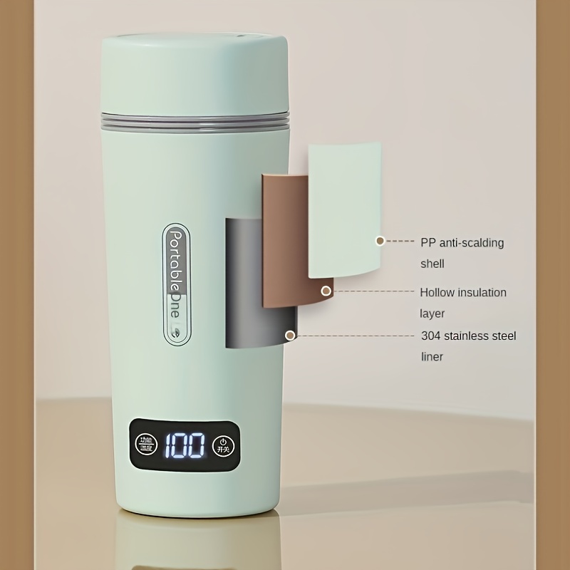 100~220V Electric Cup Smart Insulation 2 In 1 Portable Electric