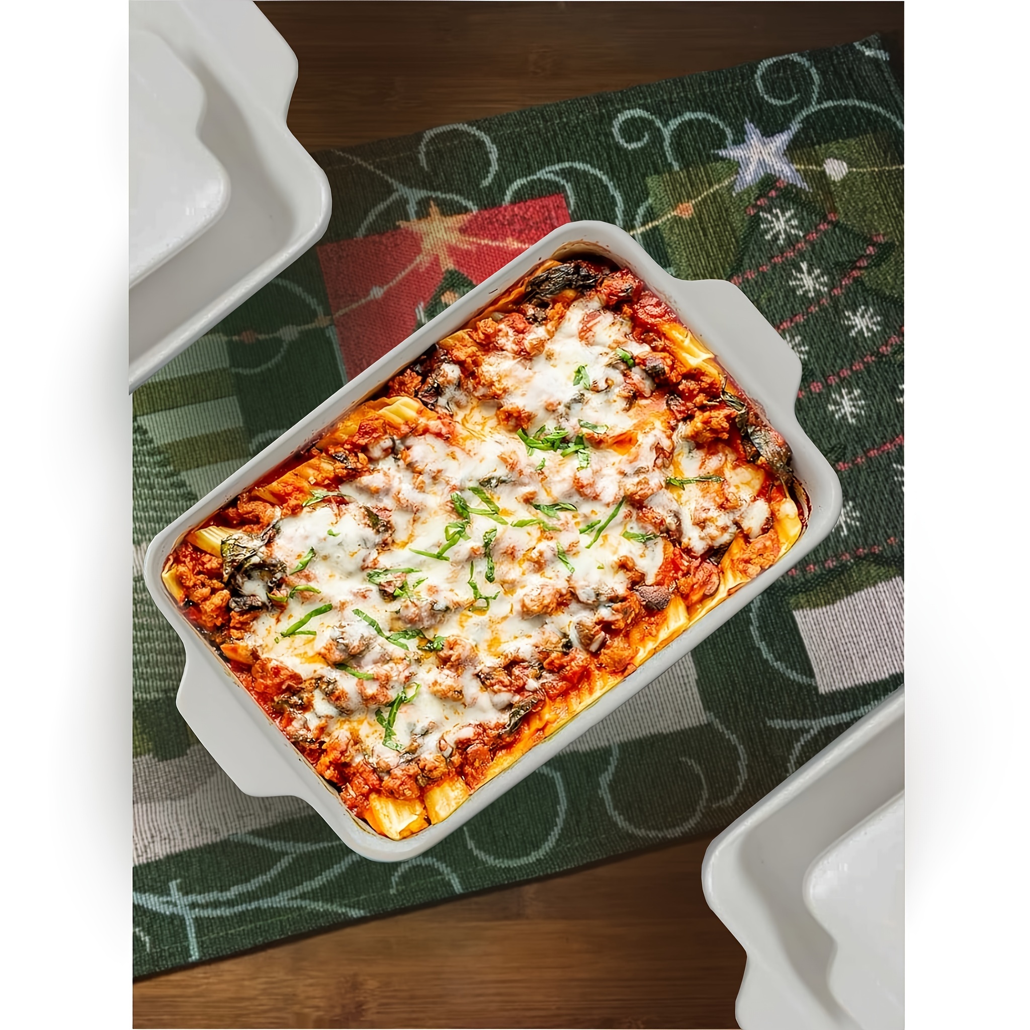 Porcelain Oval Plate Double Handle, 9x13 Ceramic Baking Dish, Large Deep  Lasagna Pan, Casserole Dishes For Oven, Oven Safe, Durable Bakeware For  Lasagna, Roasts, For Home Kitchen Restaurant, Wedding Gifts, Tableware  Accessories 