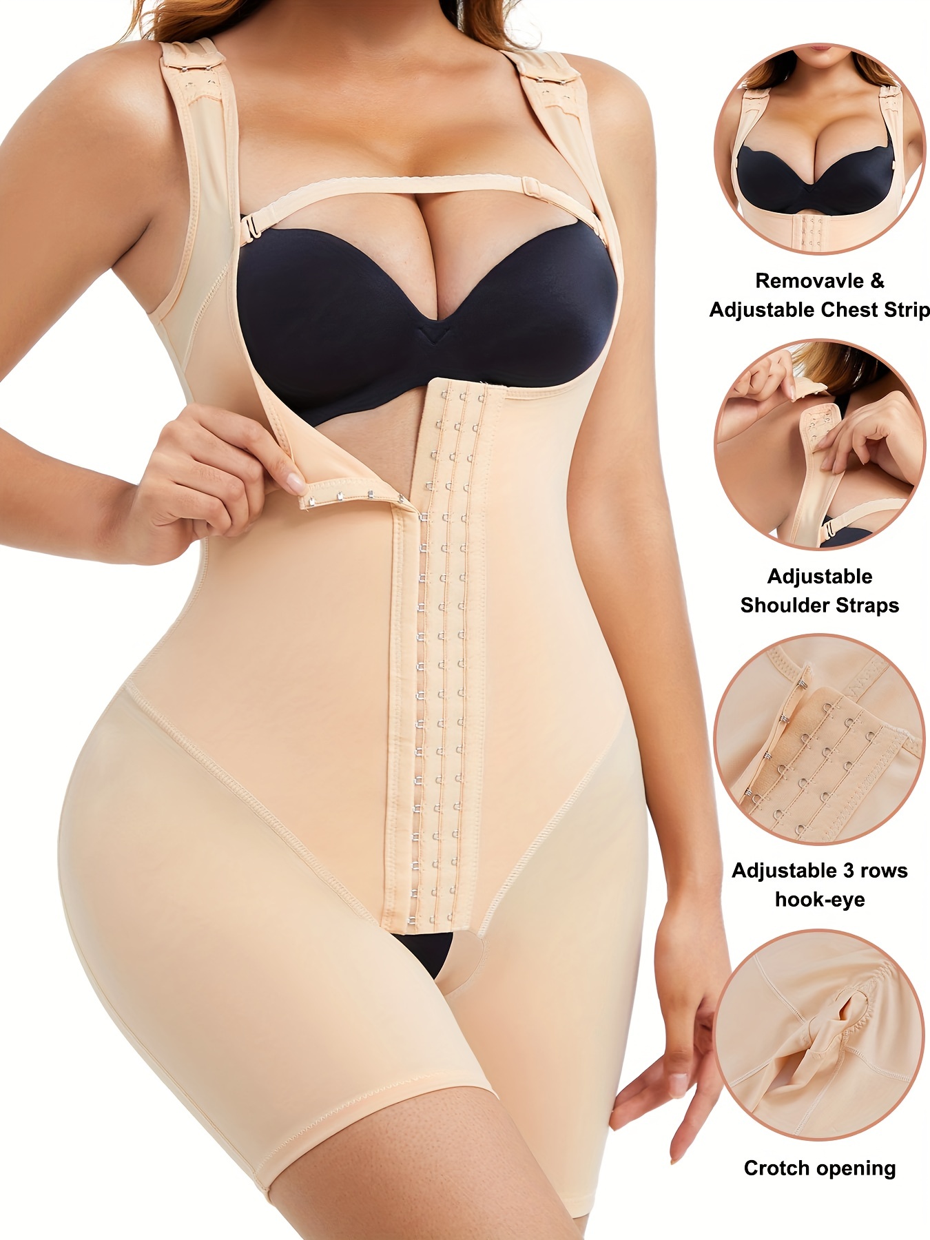 Body Shaper Shapewear With Shoulder Straps, Butt Lifter Control Panties,  Butt Lifter Trainer, Instantly Lifts & Supports Breasts, Waist Trainer