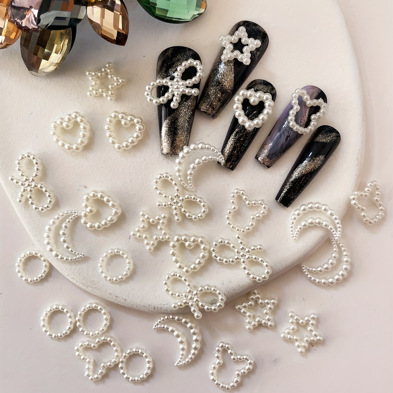 Bear Nail Charms 4 Styles Nail Art Charms 3D Black White Metal Nail Art  Decoration, Nail Accessories for Women DIY Nail Designs Supplies (16Pcs)