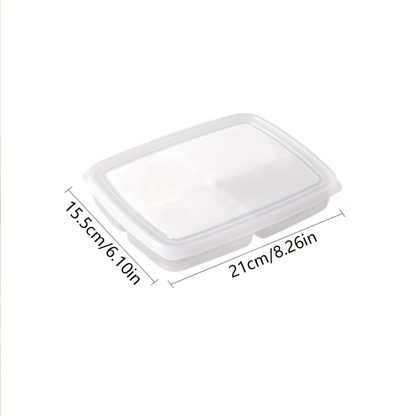 Transparent 4 Compartment Refrigerator Fresh-keeping Box Large