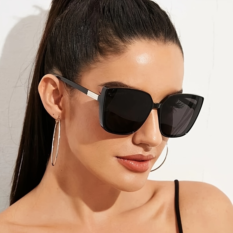 Fashion Square Sunglasses Women Oversize Frame Cat Eye Sun Glasses Ladies Classic Vintage Goggle Female Glasses UV400,Temu