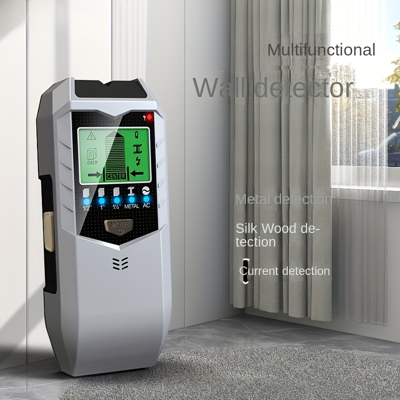 Escáner detector de vigas, para pared, 5 en 1, mejorado, electrónico, con  batería para detección de metales, madera y cables de CA, con pantalla LCD