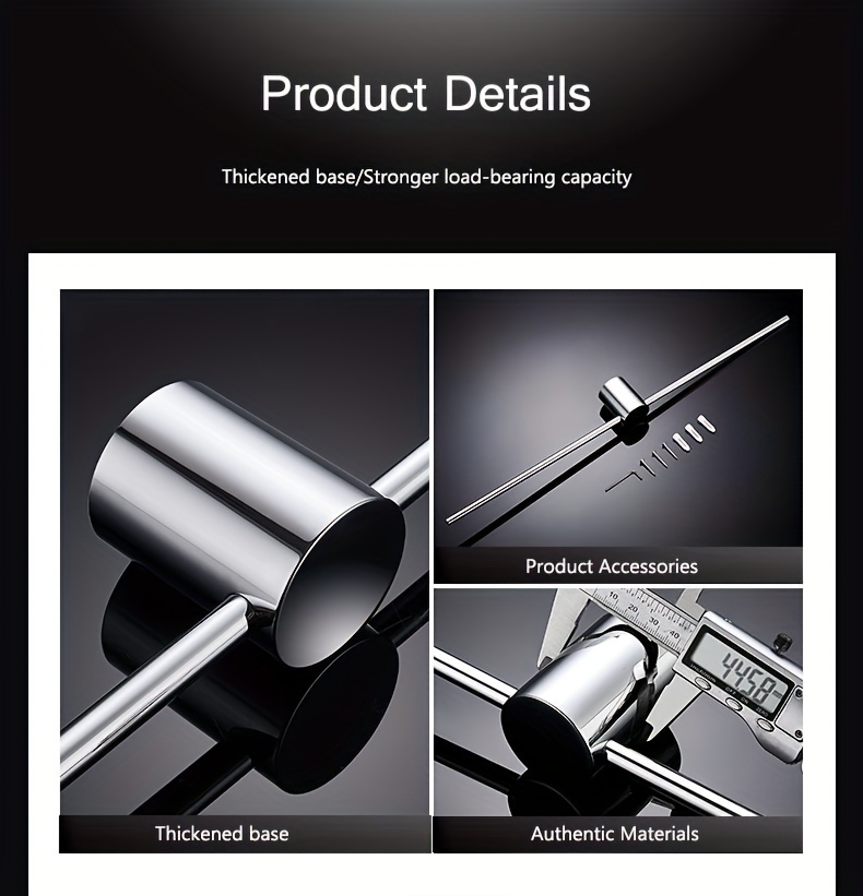 1pc chrome all copper creative towel rack bathroom storage towel rack gun gray bathroom round slipper rack black simple single rod towel bar bathroom organizer bathroom accessories Product details 7