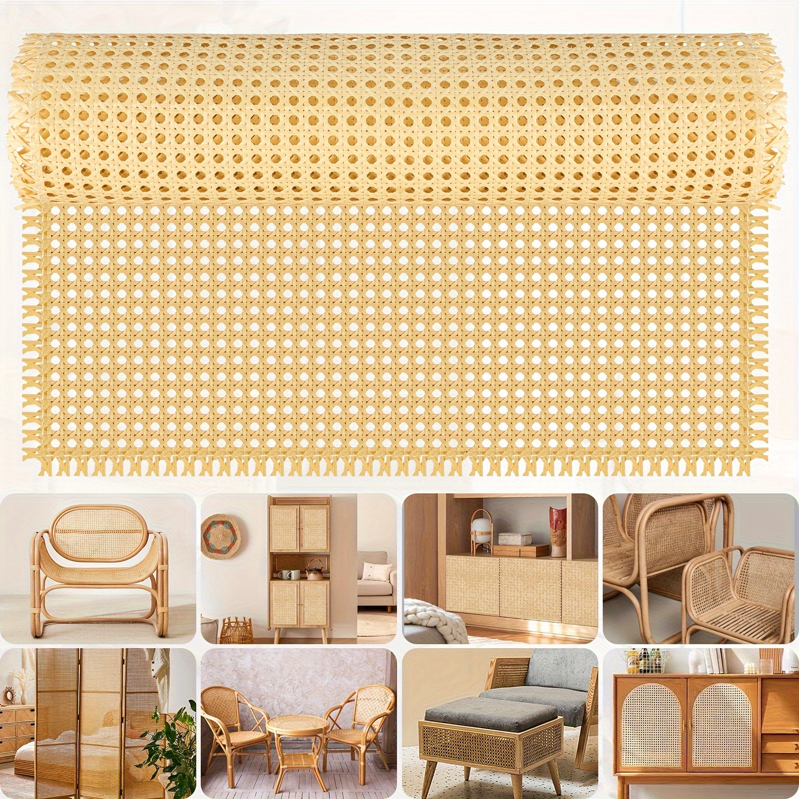 Plastic Artificial Weave Rattan Cane Webbing Sheet Chair Furniture