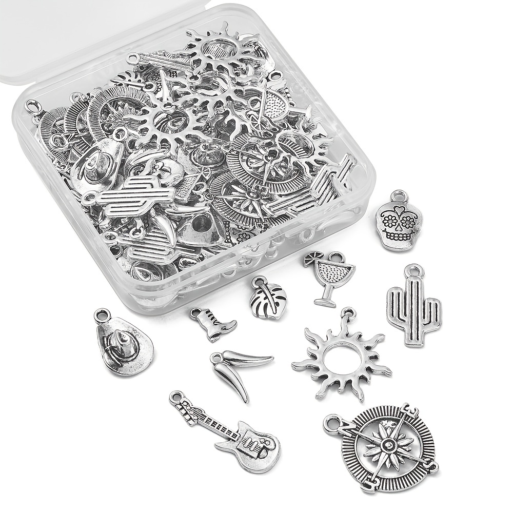 10 Styles Mexican Styles Charms Antique Silver Alloy Sun - Temu