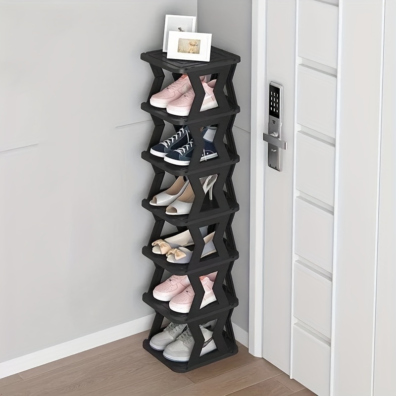 6/7/8-layer Shoes Shelf, Floor Standing Shoes Storage Rack, Simple Assembled  Shoes Storage Organizer Rack, Stackable Space Saving Narrow Shoes Shelf,  For Doorway Entrance Entryway, For Home Living Room Office Dorm - Temu