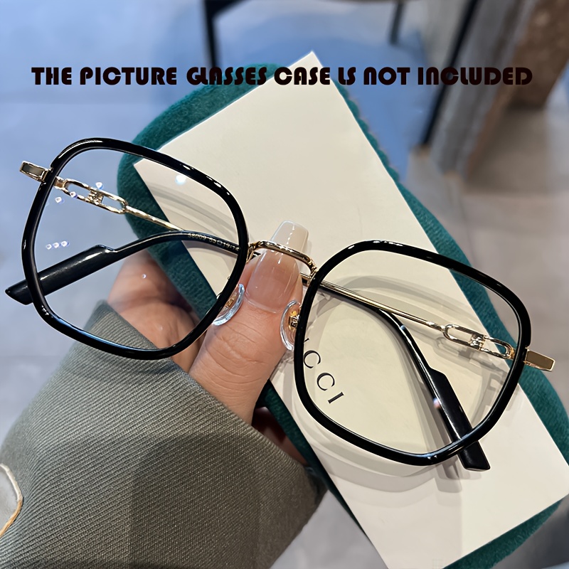 Large Square Frame Clear Lens Glasses Gradient Fashion - Temu Israel