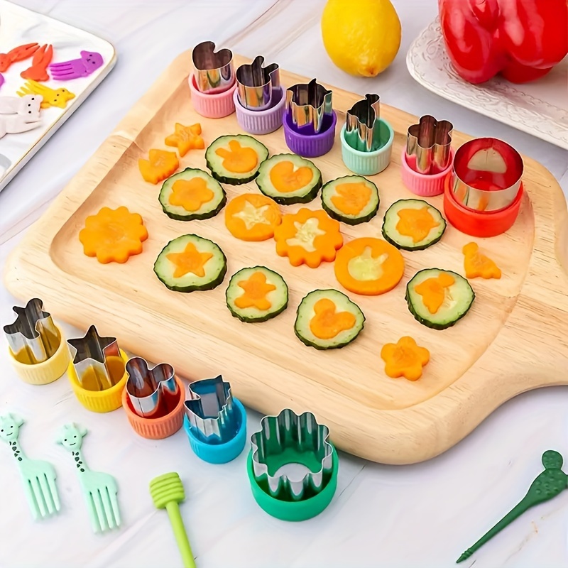 Vegetable Cutter Shapes Set, Mini Cookie Cutter Set, 8pcs Flower