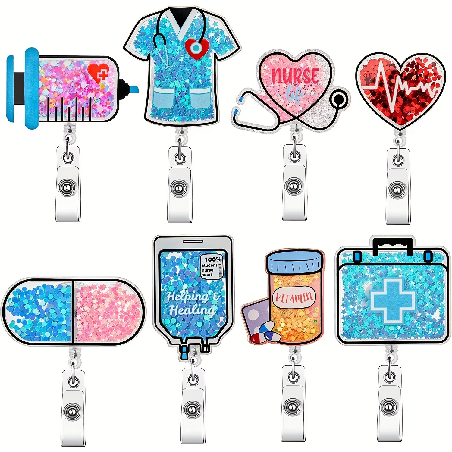 3 Pcs Nurse Badge Clip Retractable Holder Reel Key Card Id Holders Medical  Assistant Accessories Name - AliExpress