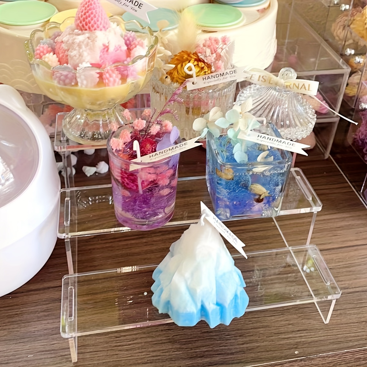 Acrylic Colorful Blind Box Storage Rack, Creative Shelf, Hand