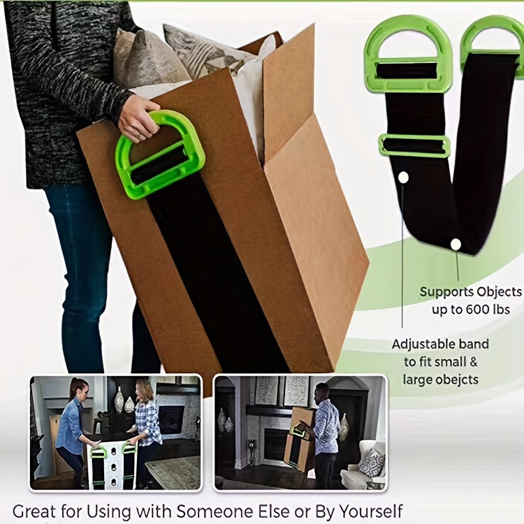 1pc securely move heavy furniture and objects with our adjustable lifting straps supports up to 600 lbs details 0