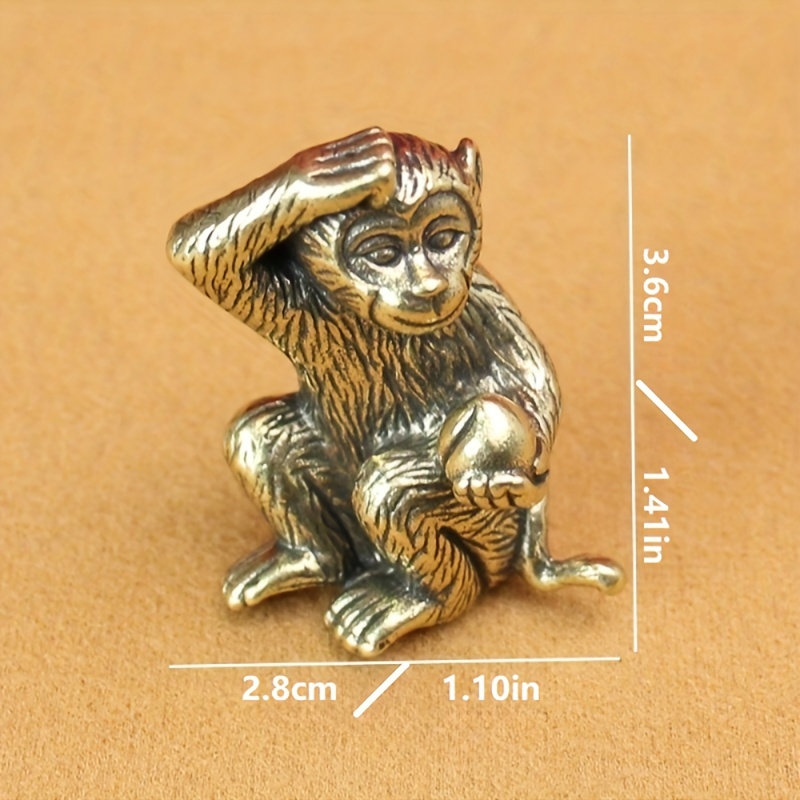 Brass Gorilla Desktop Decoration Monkey Statue Decoration - Temu