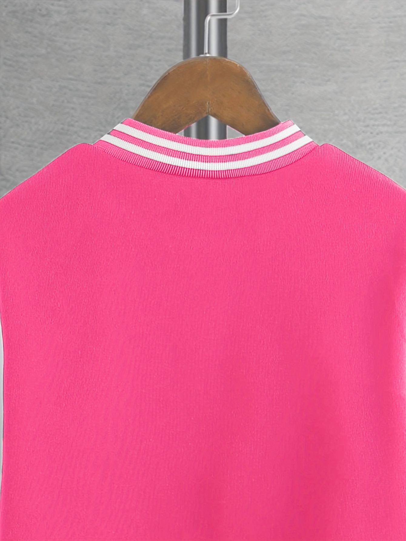 Women Tops Letter Graphic Drop Shoulder Shirt (Color : Hot Pink, Size :  Large) : : Clothing, Shoes & Accessories