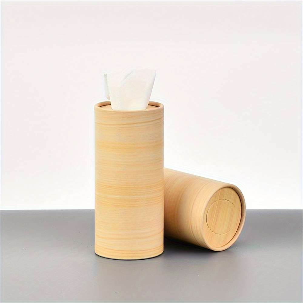 Cylinder Car Tissues Box Round Disposable Car Tissue Holder - Temu