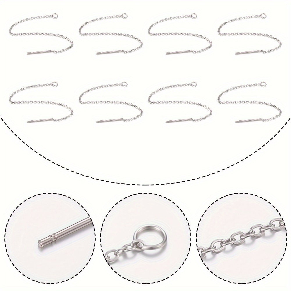 UNICRAFTALE 100pcs(50pairs) Flat Round Stud Earring Findings
