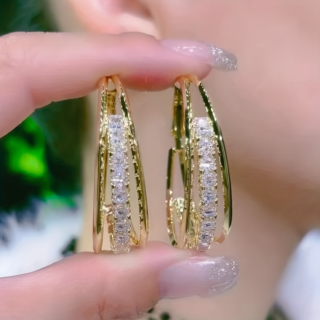 Aretes Argollas en Oro Pendientes Joyería Fina de Moda Regalos Para Mujer