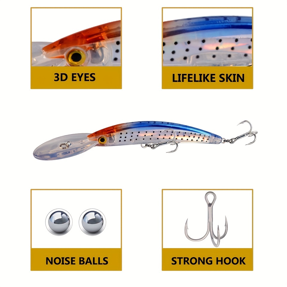 120Mm /43G Big Crankbait Wobblers for Trolling Popper Bass Fishing Lures  Topwater Pike Fishing Baits 120Mm-43G Colora, Lure Kits -  Canada