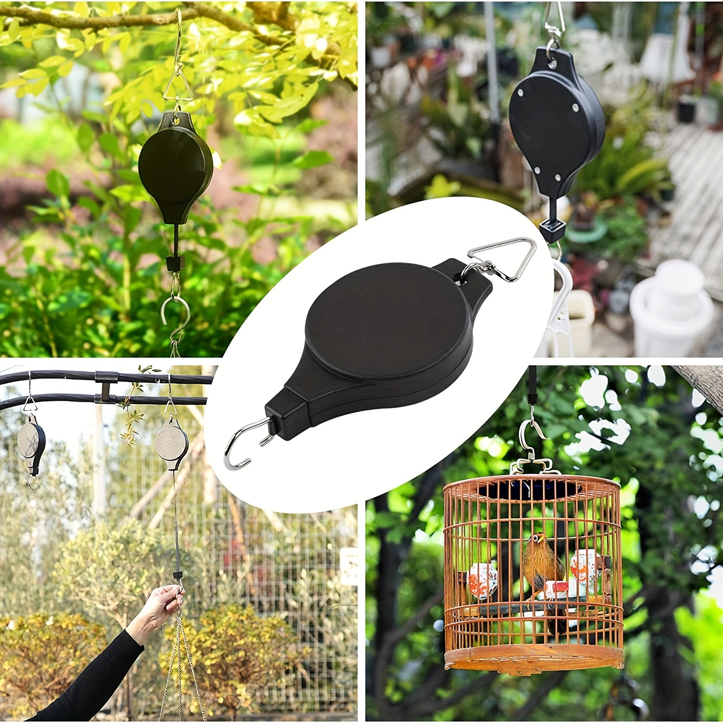 Retractable Hanging Basket Hook Adjustable Plant Pulley - Temu