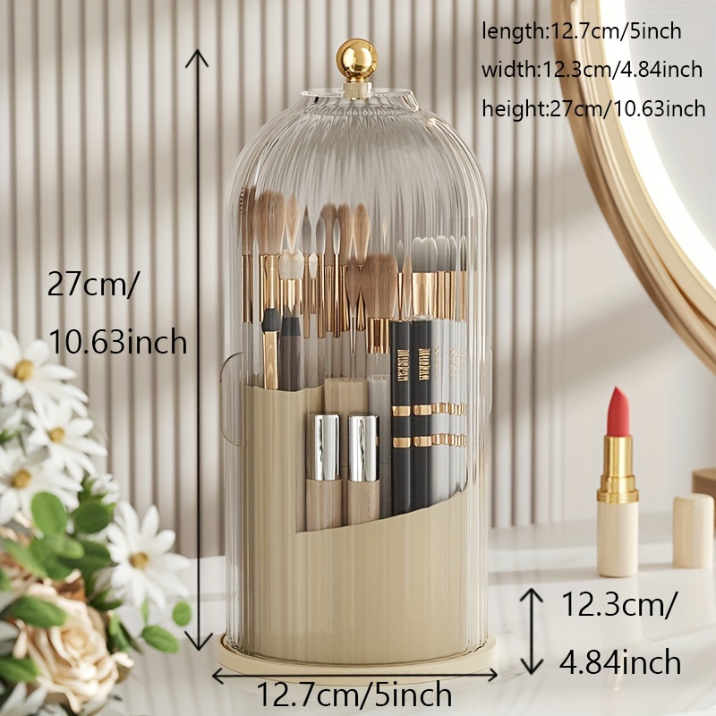 Makeup Brush Holder Organizer 360° Rotating Pencil Pen - Temu