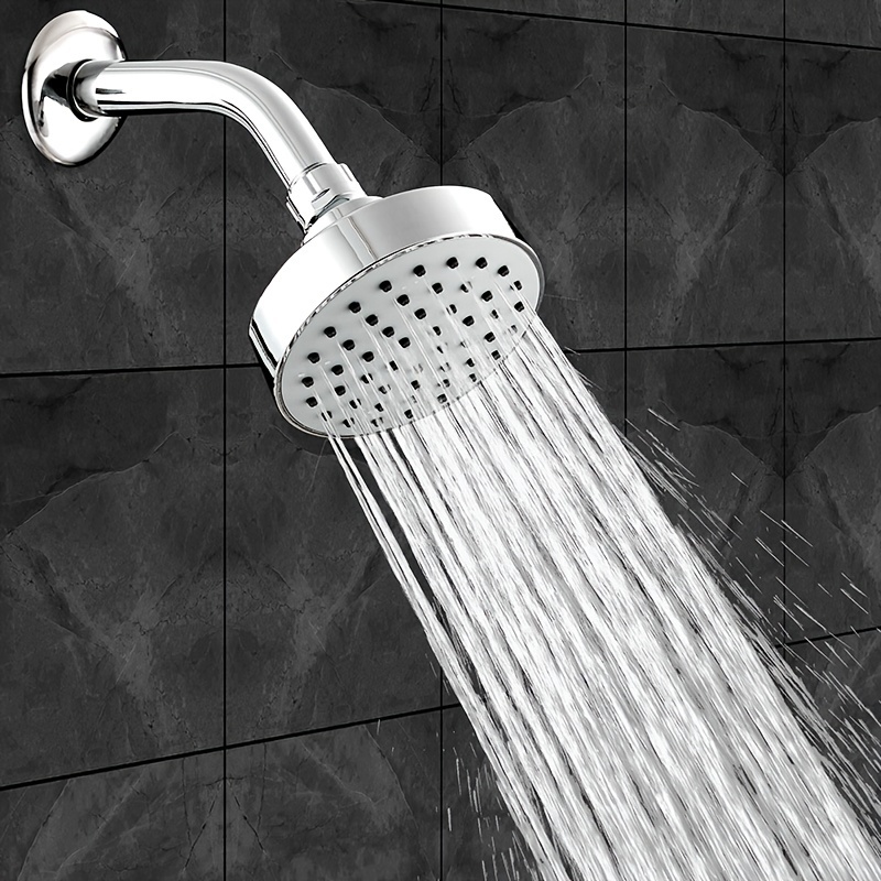 1pc  高圧シャワーヘッド、浴室用小型シリコン出口シャワーヘッド、ユニバーサルインターフェイス、高流量および低流量シャワーに適した、バスルームアクセサリー