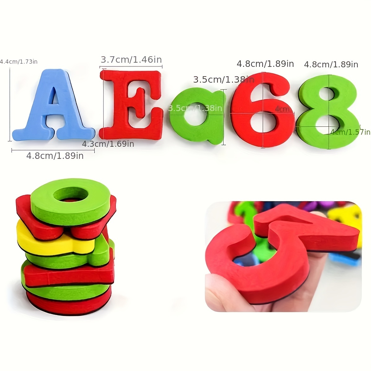 Juego de letras magnéticas para niños pequeños – Letras del alfabeto de  espuma para nevera, imanes de nevera, juguetes educativos ABC, aprendizaje