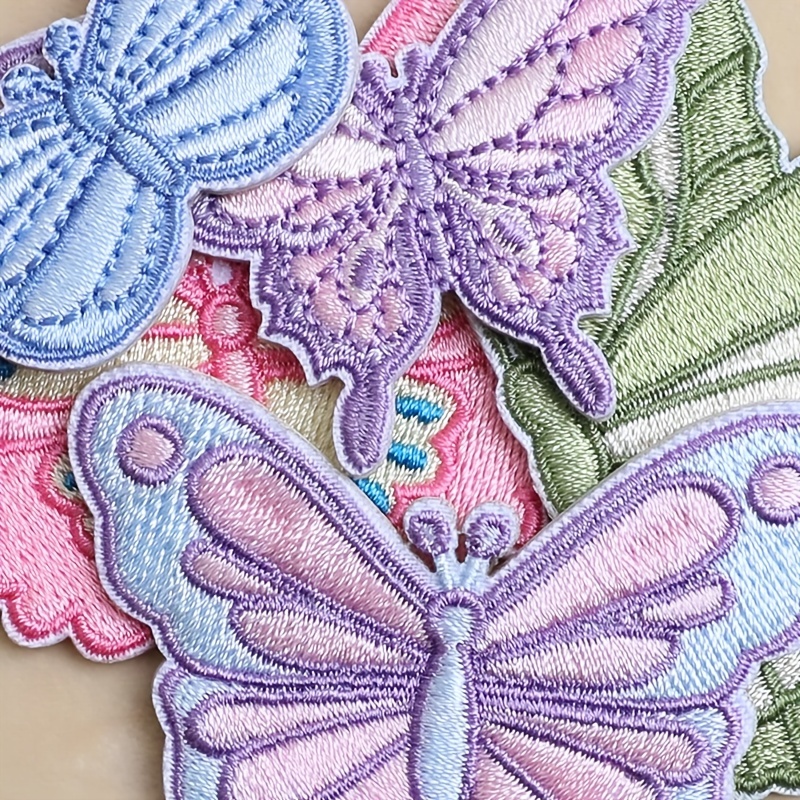 Embroidery Stickers Cartoon Butterfly Self adhesive Patch - Temu