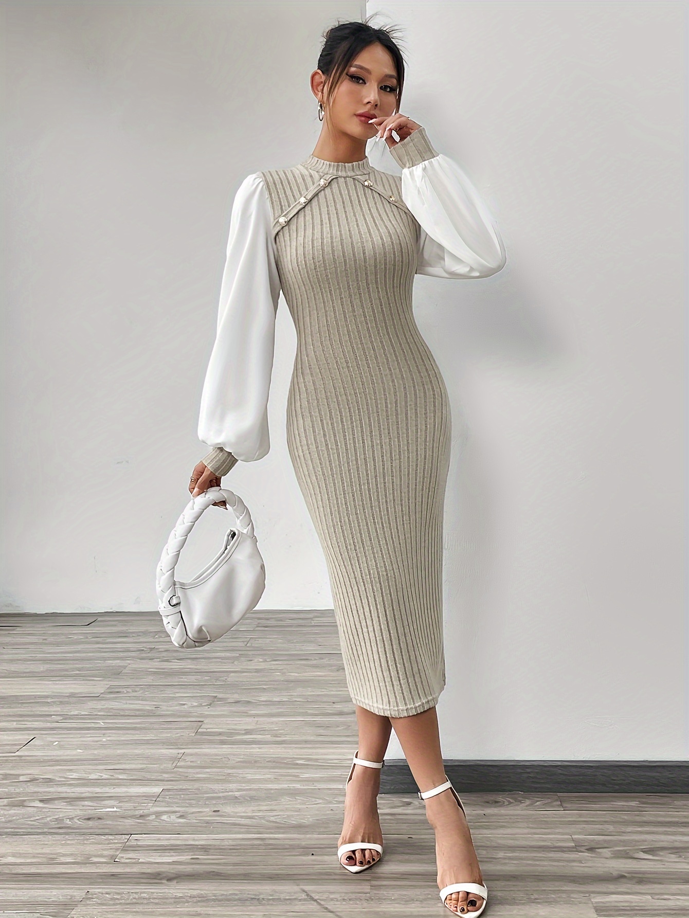blue long sleeve formal dress Royal Blue Long Sleeves Sequins Mermaid Evening Dress With Slit main image 1