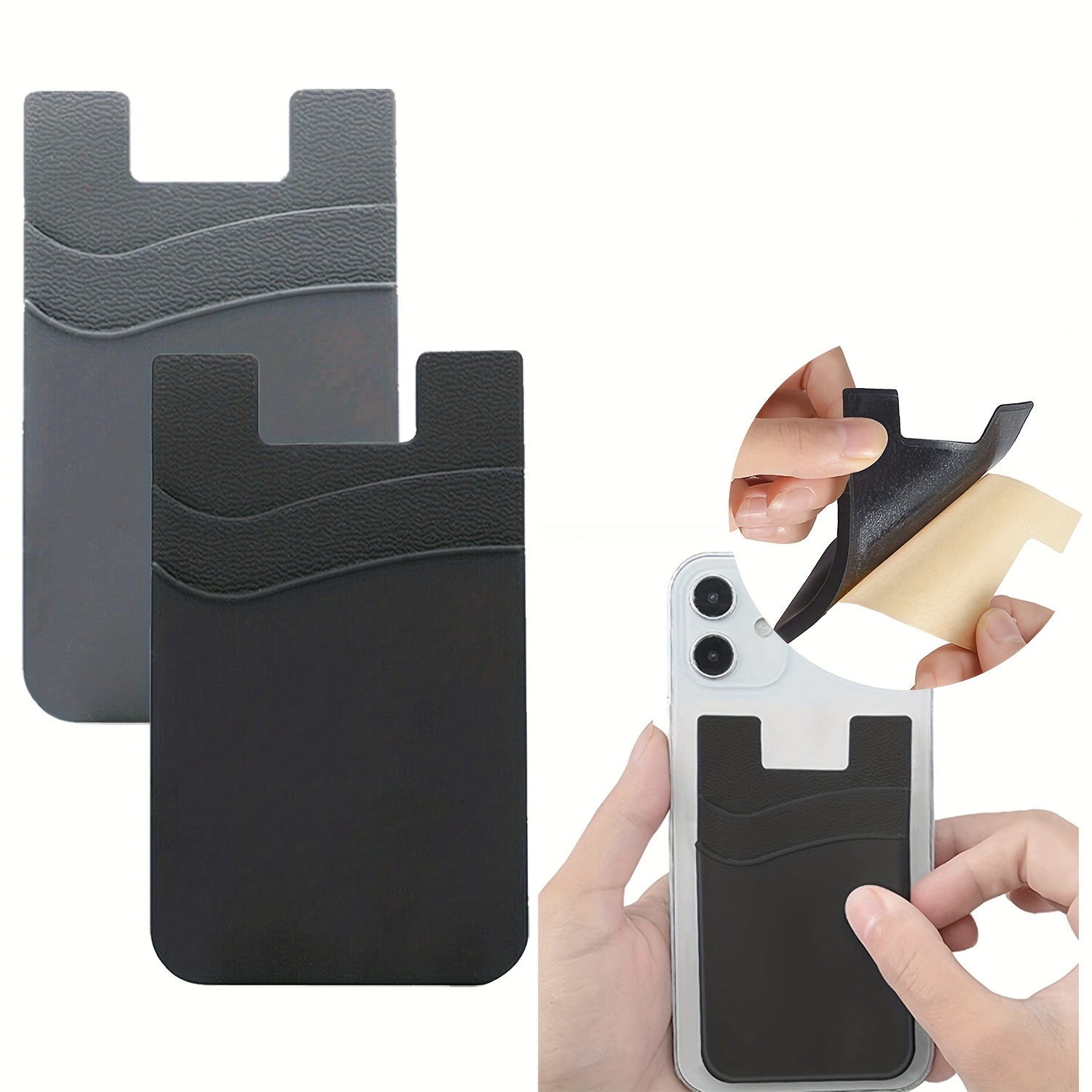 Silikon handy rückseite 2 lagig Kartenhalter Brieftasche - Temu