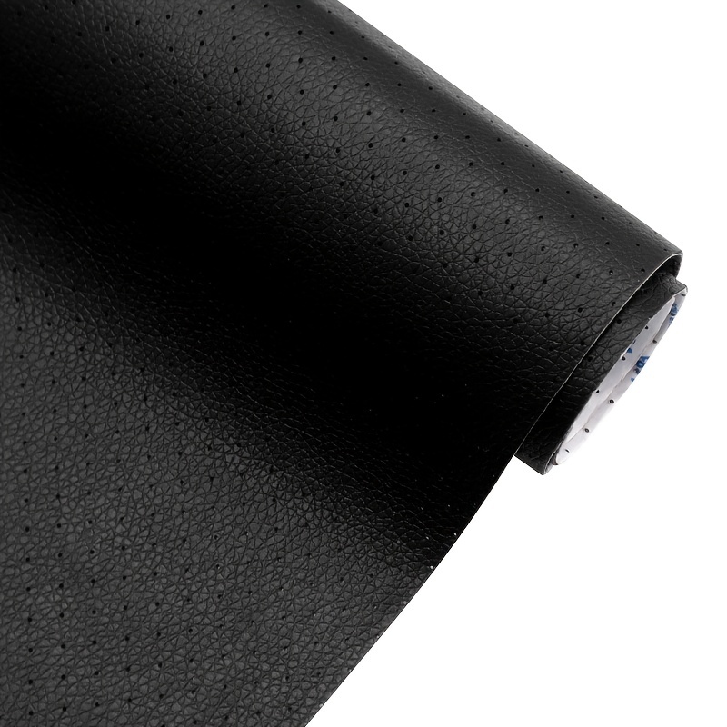 TVCMALL LEXINGXIANG 200x137cm PVC Leather Self-Adhesive Patch Sofa Furniture Repair Patch Leather Sheet - Black