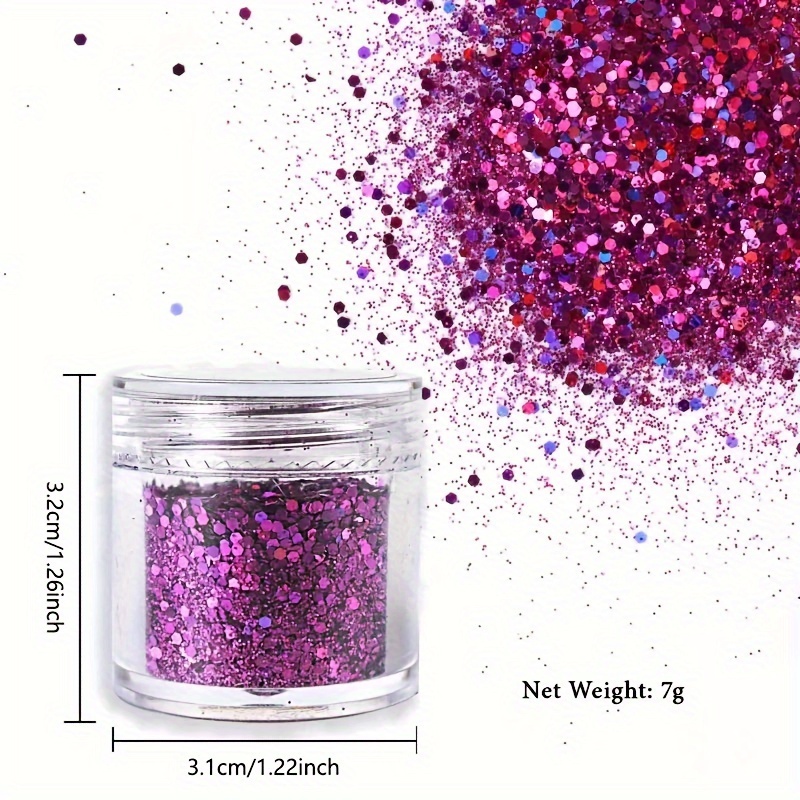 Laser Silver Hexagon Flakes Nail Art Glitter Powder Bulk - Temu